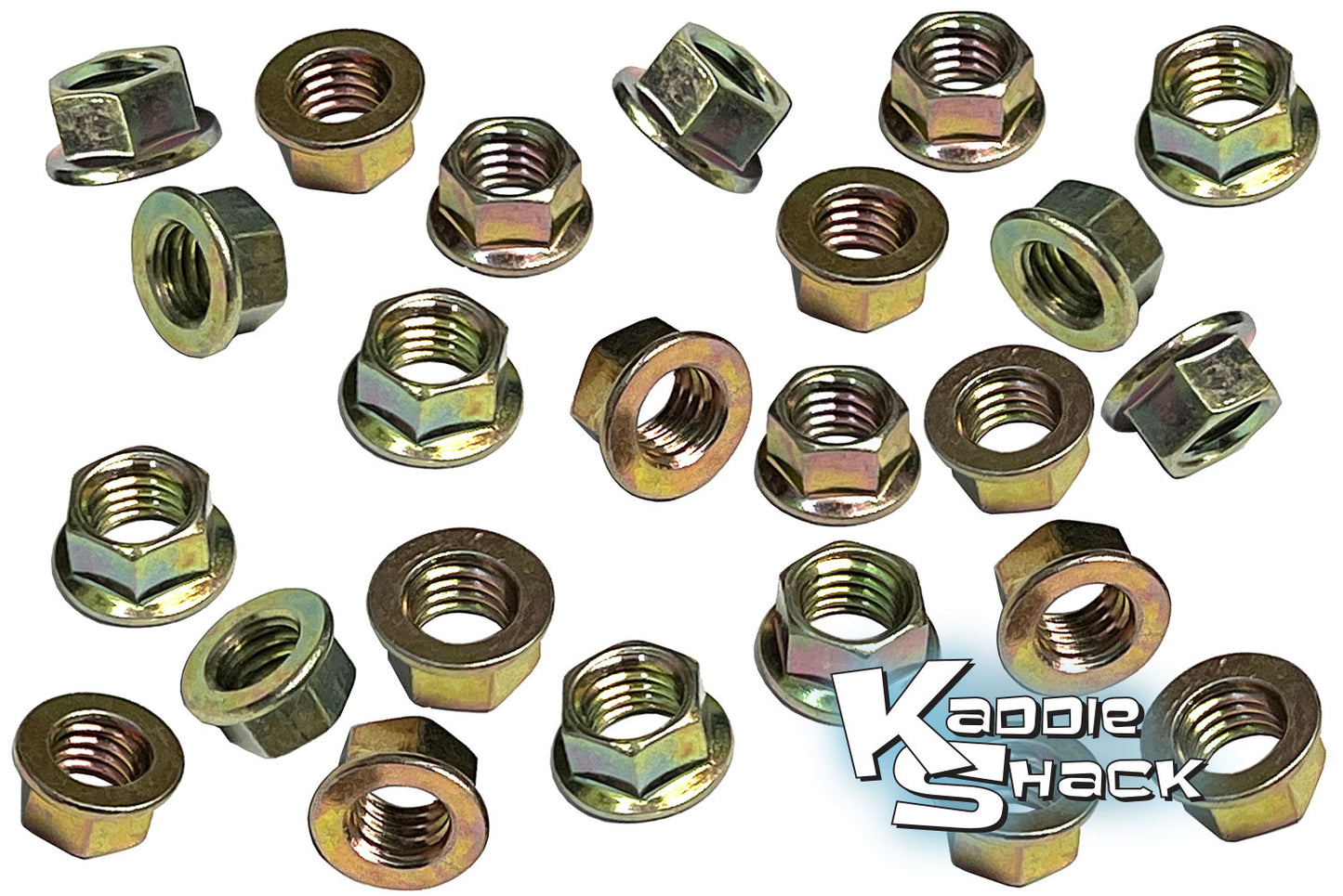8mm/10mm Hex Intake/Exhaust Hardened Steel Nuts, 24 Pack
