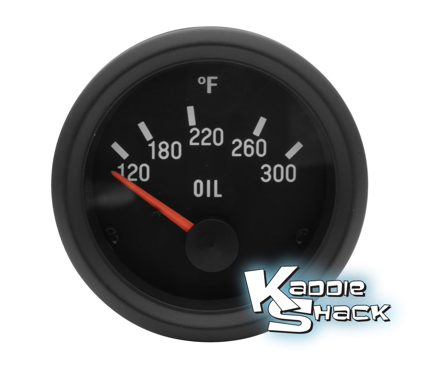 Oil Temperature Gauge, 120 to 300 degrees F, 52mm, 2-1/16"