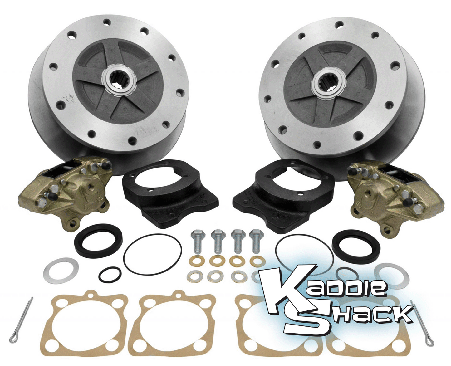 DELUXE 1" Wider 5x205 Rear Disc Brake Kit '58 to 67 NO Ebrake