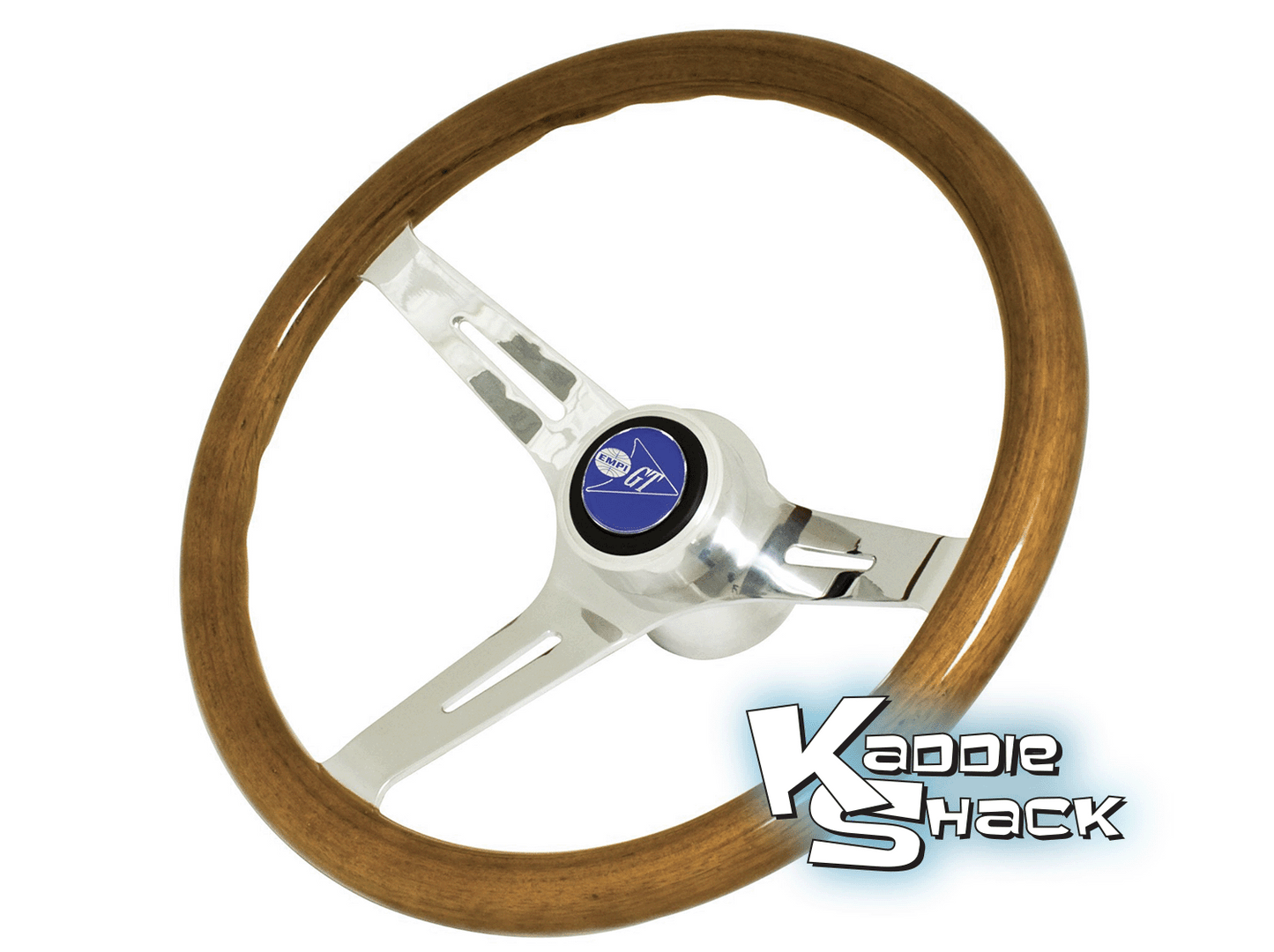 EMPI Classic Wood Steering Wheel, 1-1/4" Thick Grip With Adapter