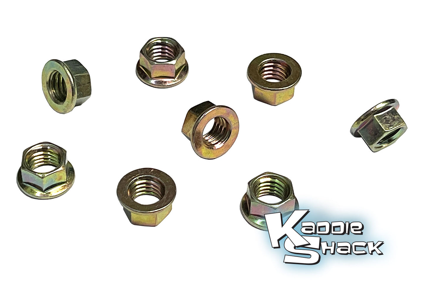 8mm/10mm Hex Intake/Exhaust Hardened Steel Nuts, Pack of 8