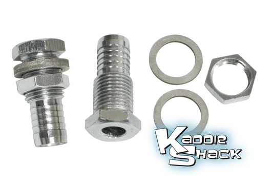 DELUXE Barbed Valve Cover & Air Cleaner Breather Vents, Pair