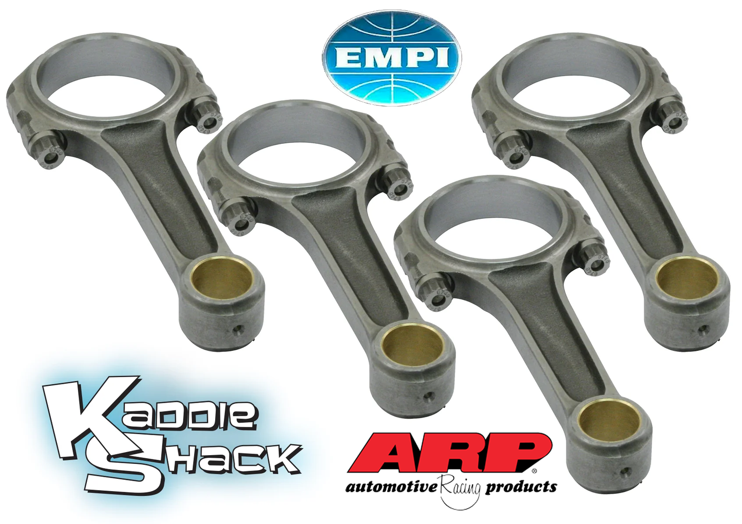 EMPI Forged Chromoly I-Beam Connecting Rods, VW Journal, 5.5", ARP 8740 Rod Bolts