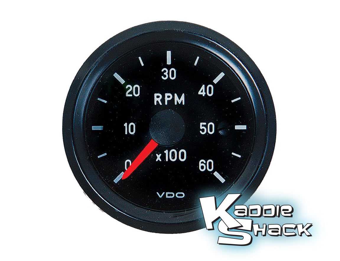 VDO 6000 RPM Tachometer, 52mm, 2-1/16"
