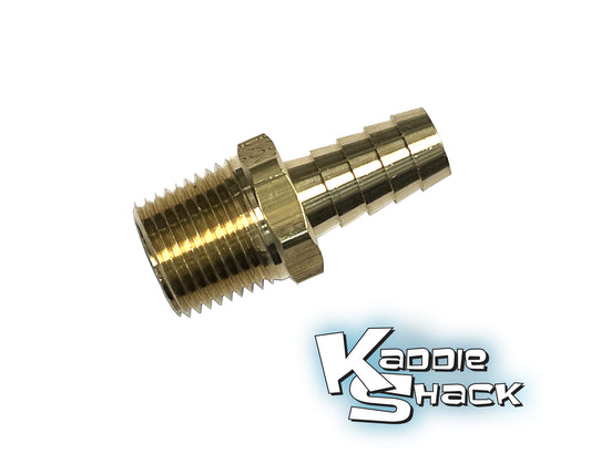 1/2" Barb x 1/2" NPT Fuel Fitting, Each