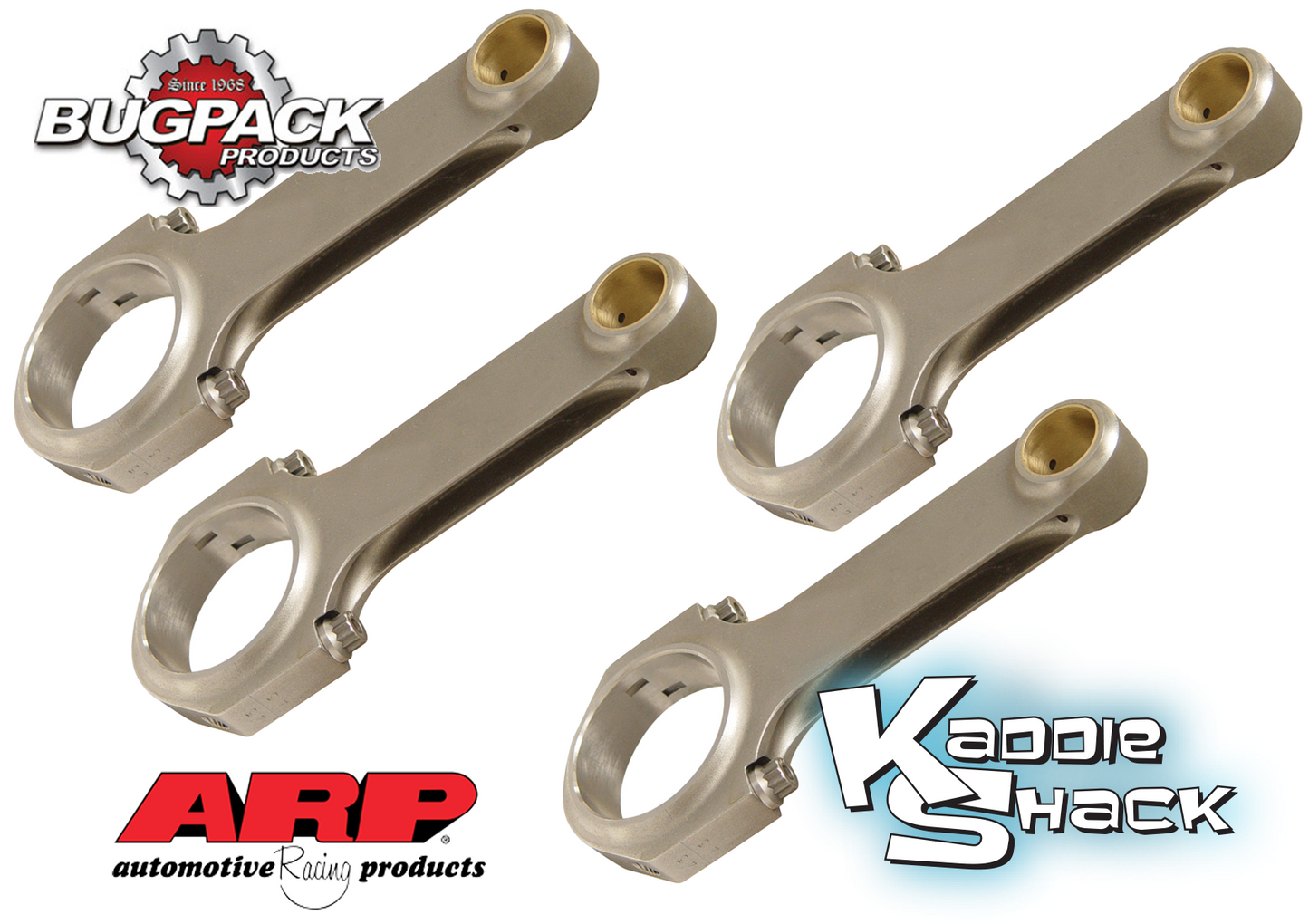 Bugpack Forged 4340 Chromoly H-Beam Rods, 5.4" VW Journal