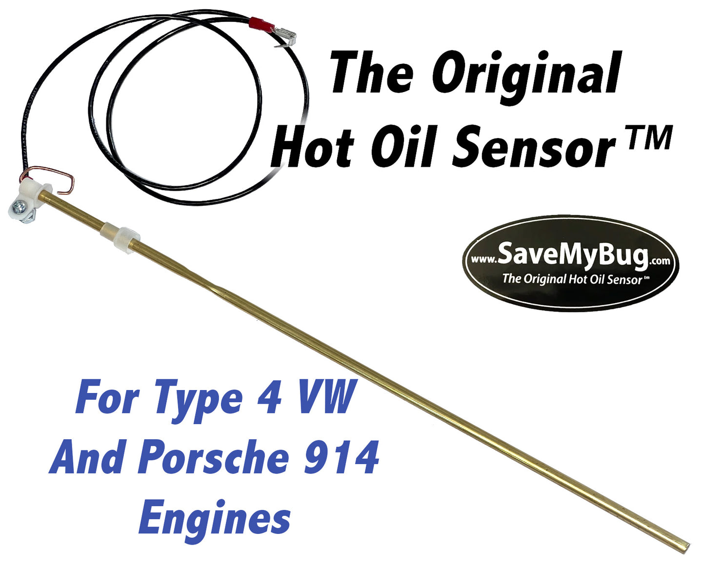 SAVE-MY-BUG Hot Oil Dipstick Temp Sensor, VW Type 4 & Porsche 914 Engines