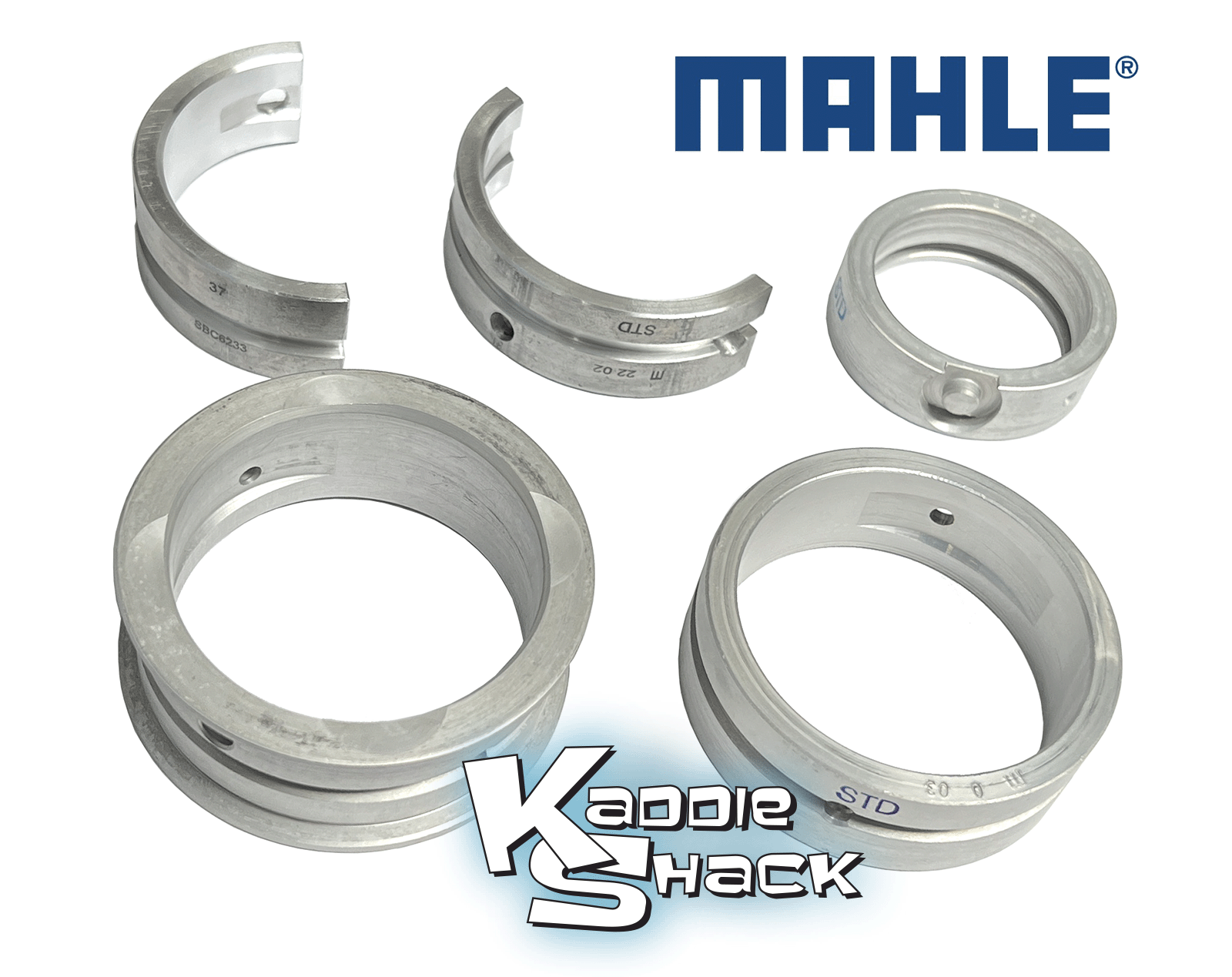 Engine Main Bearing Set, Mahle, Type 1 Engine, Standard Size Kaddie Shack