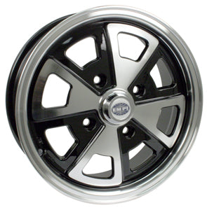 EMPI 2-Liter Style 914 Alloy Wheel 4x130 Gloss Black, Polished