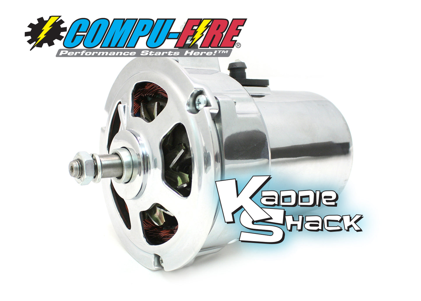 90 Amp Compu-Fire High Output "Dual Cool" Alternator, POLISHED