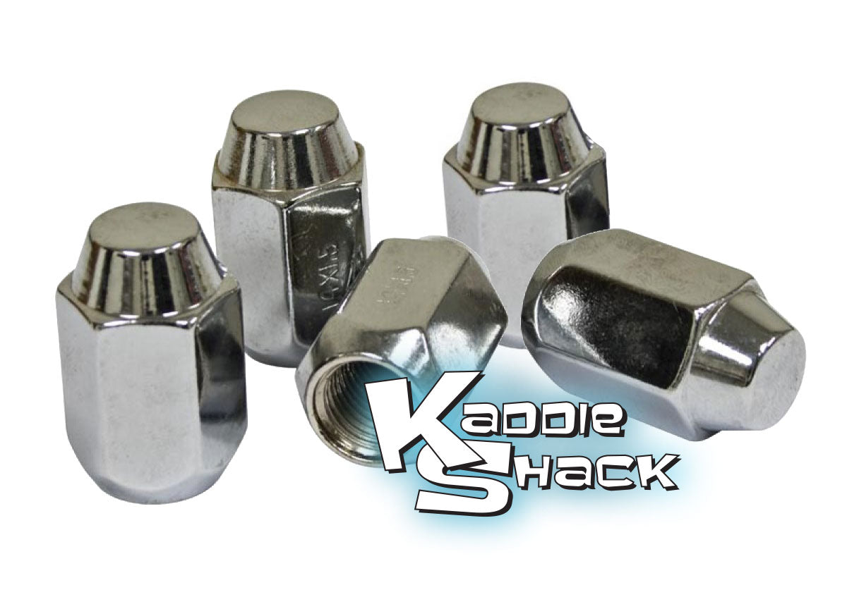 Chrome Lug Nuts, 12mm Acorn Style, Set of 5