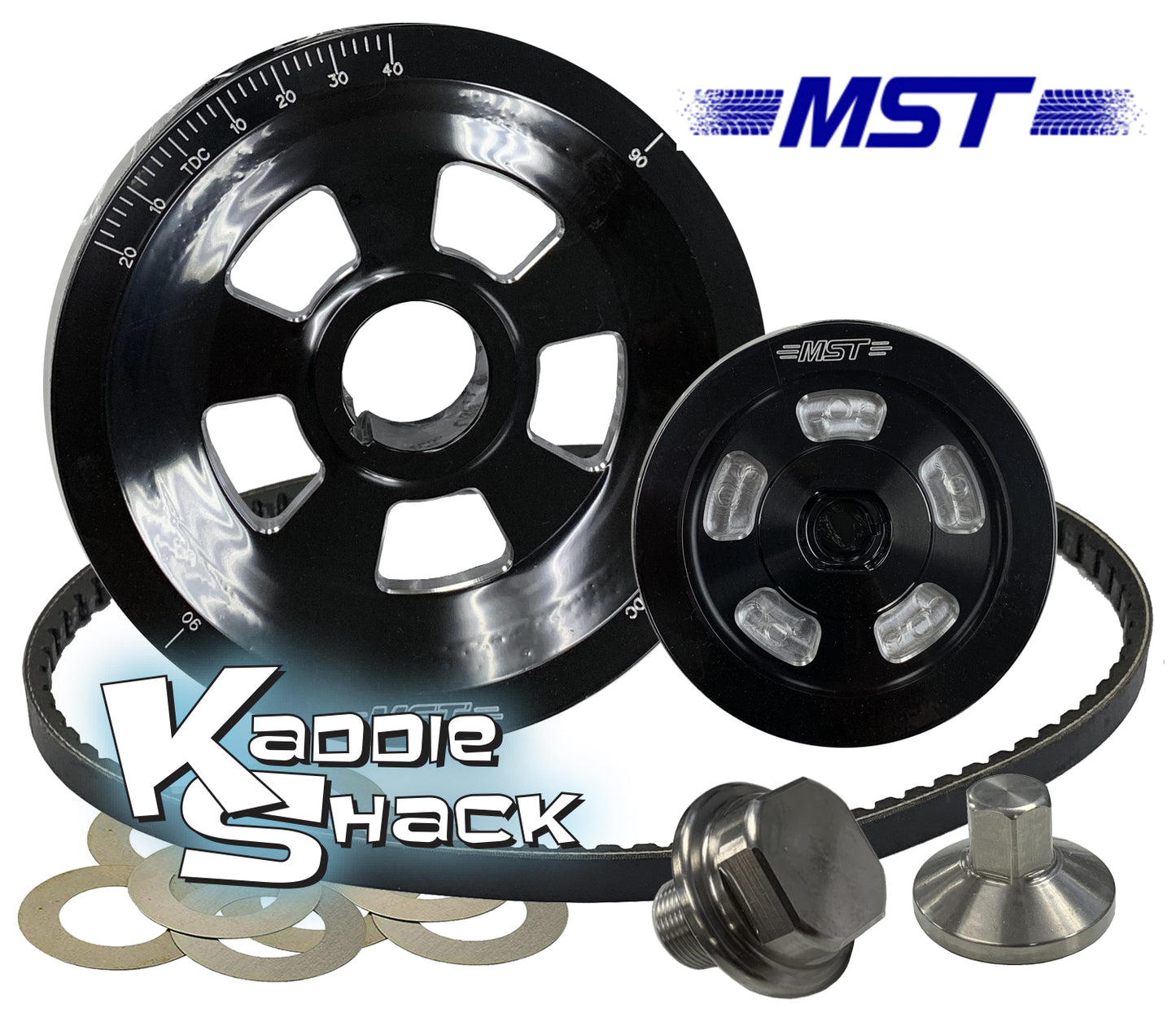 MST Renegade V-Belt Pulley System, Black Anodized