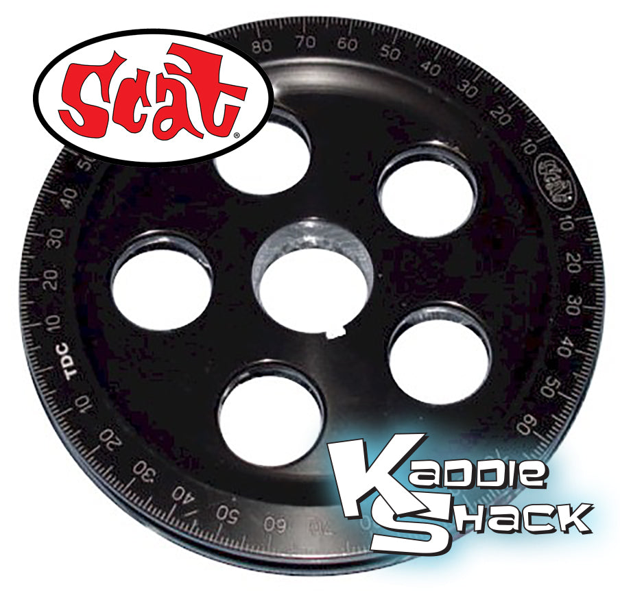 SCAT Santana Billet Crankshaft Pulley, Laser Engraved, Black