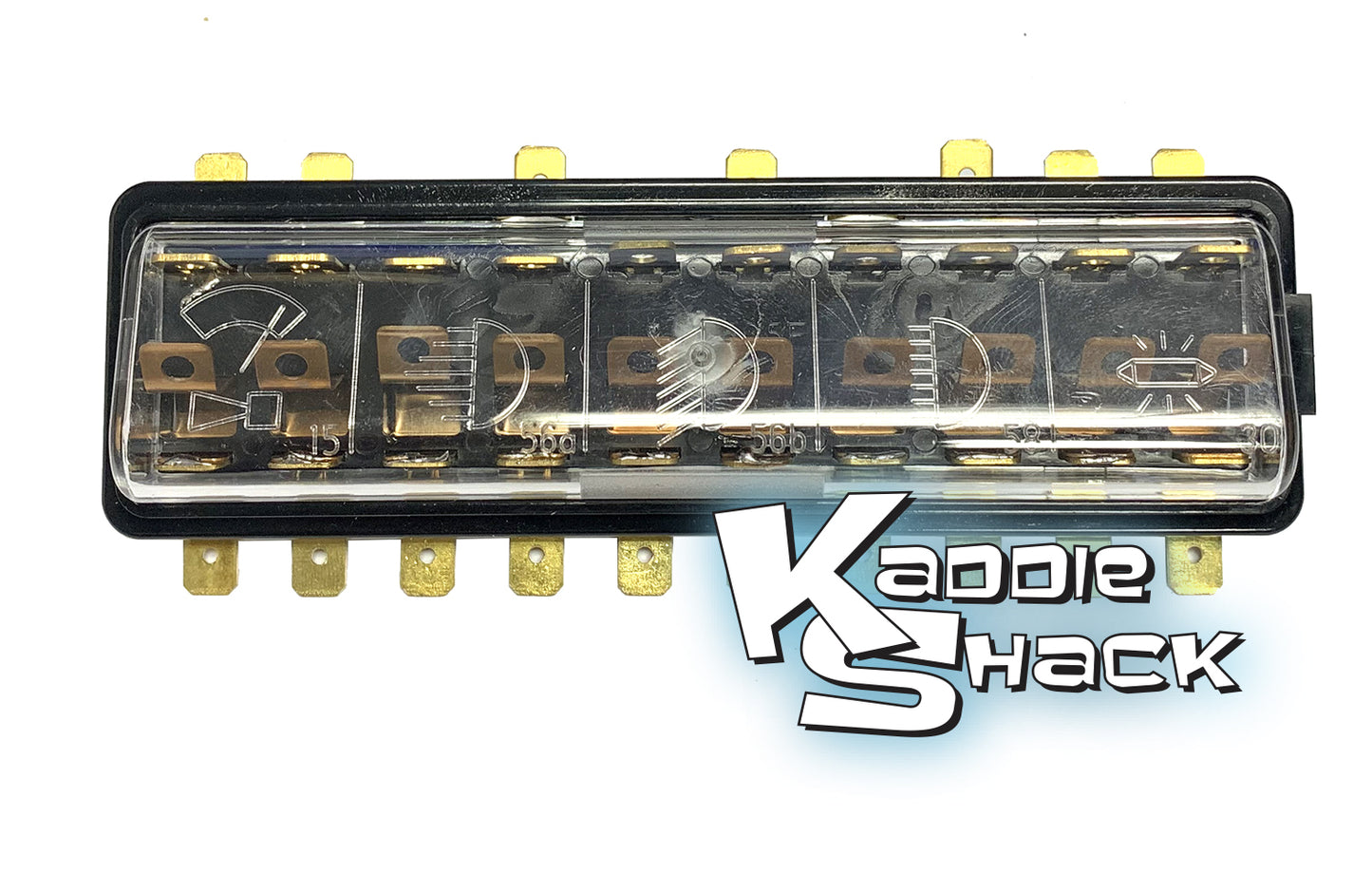 Fuse Box Without Cover, Type 1, '67 to '71 Bug, Holds 10 Fuses
