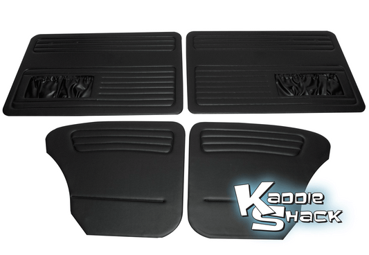 Door panels, 4 piece kit, '56-'64 Bug with map pockets
