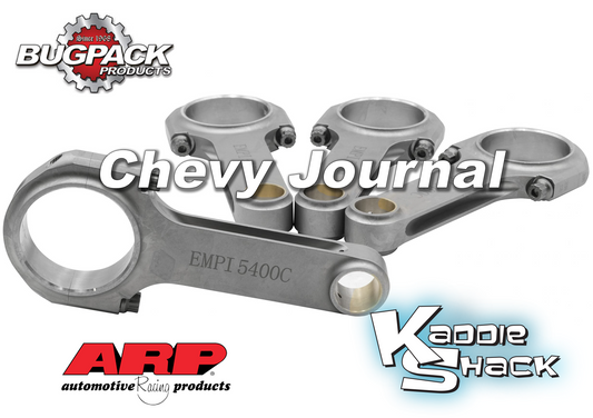 Bugpack Forged 4340 Chromoly H-Beam Rods, 5.4" Chevy Journal