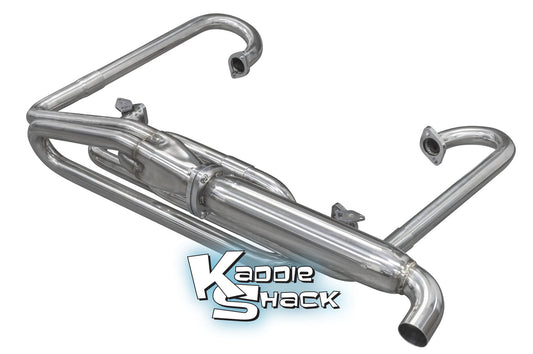 Stainless Exhaust For Dune Buggies, Brushed 204 Finish, 1-1/2"