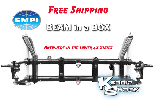 EMPI 2" Narrowed Adjustable Front Axle Beam, Ball Joint, Drop Spindles, Disc Brake