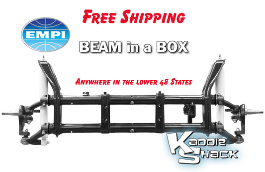 EMPI Stock Front Axle Beam, Ball Joint, Stock Width, Drop Spindles, Disc Brake