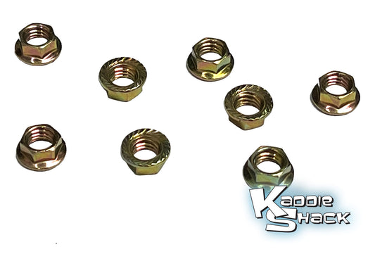 8mm/10mm Hex Intake/Exhaust Hardened Steel Nuts, Pack of 8