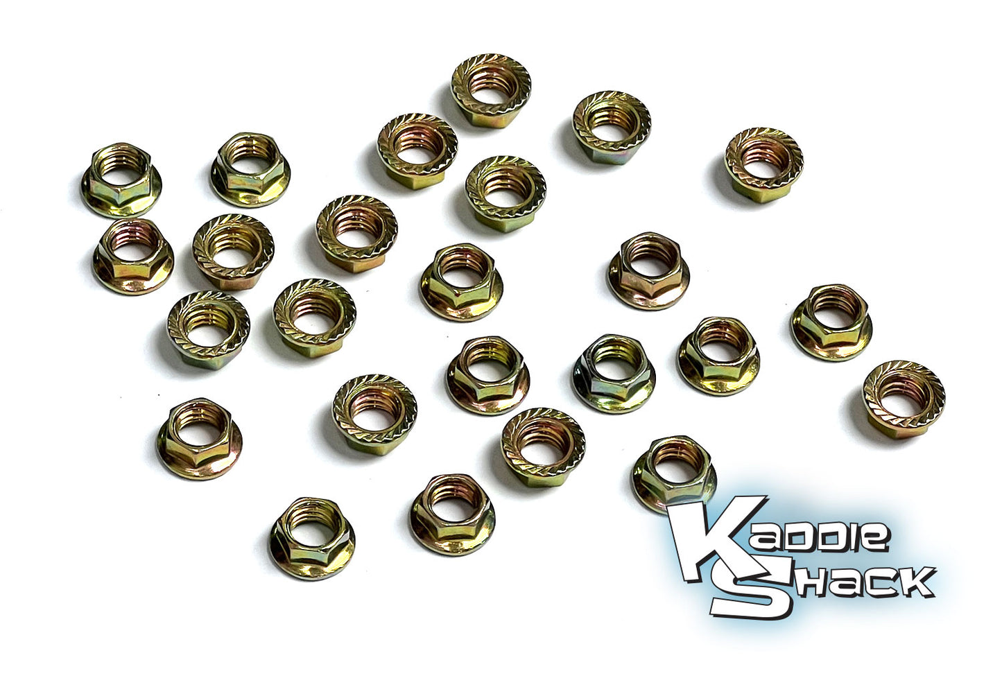 8mm/10mm Hex Intake/Exhaust Hardened Steel Nuts, 24 Pack
