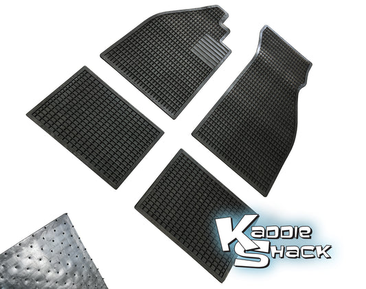 VW Bug All Weather Rubber Floor Mats, Set/4, Black