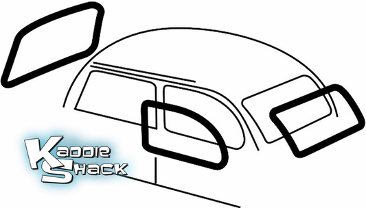 '72 to '77 Std bug, '72 Super Cal-Look Window Seals, 4-piece set