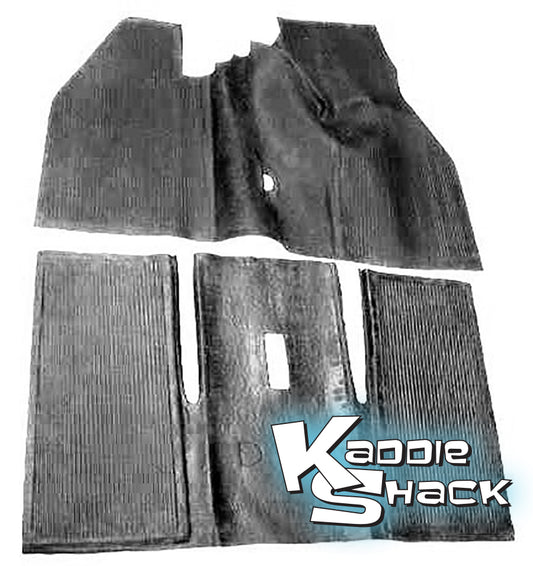 Floormat Set, Rubber, 2 piece, '58 to '67 Bug