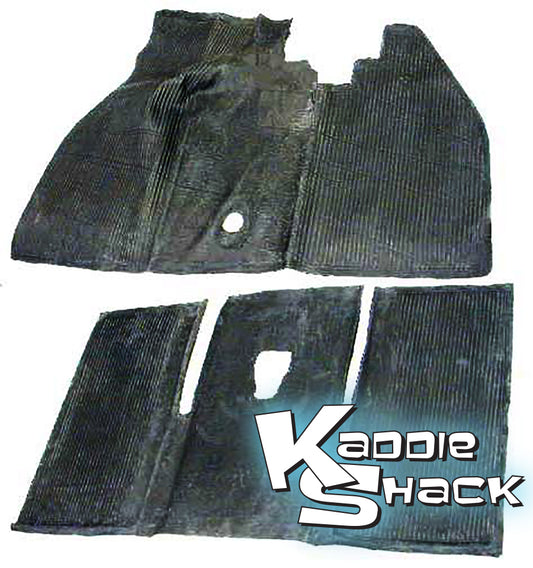 Floormat Set, Rubber, 2 piece, '68 to '72 Bug
