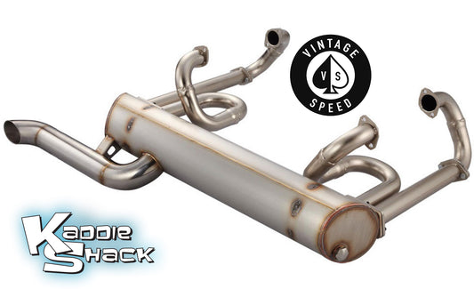 Muffler W/Header, Split Bus, Standard Tailpipe, 38mm