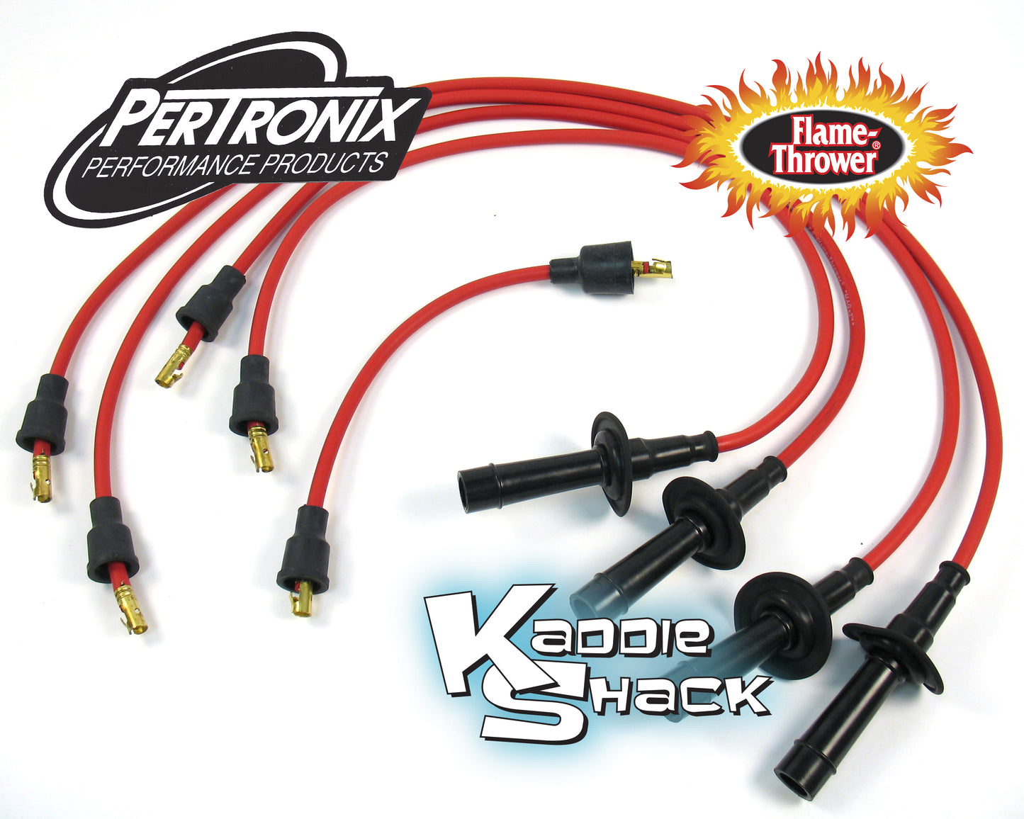 Pertronix Flame-Thrower 7mm Spark Plug Wires, Red