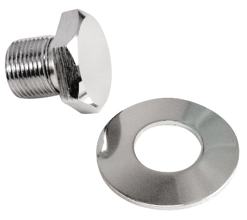 Chrome Crankshaft Pulley Bolt with Washer