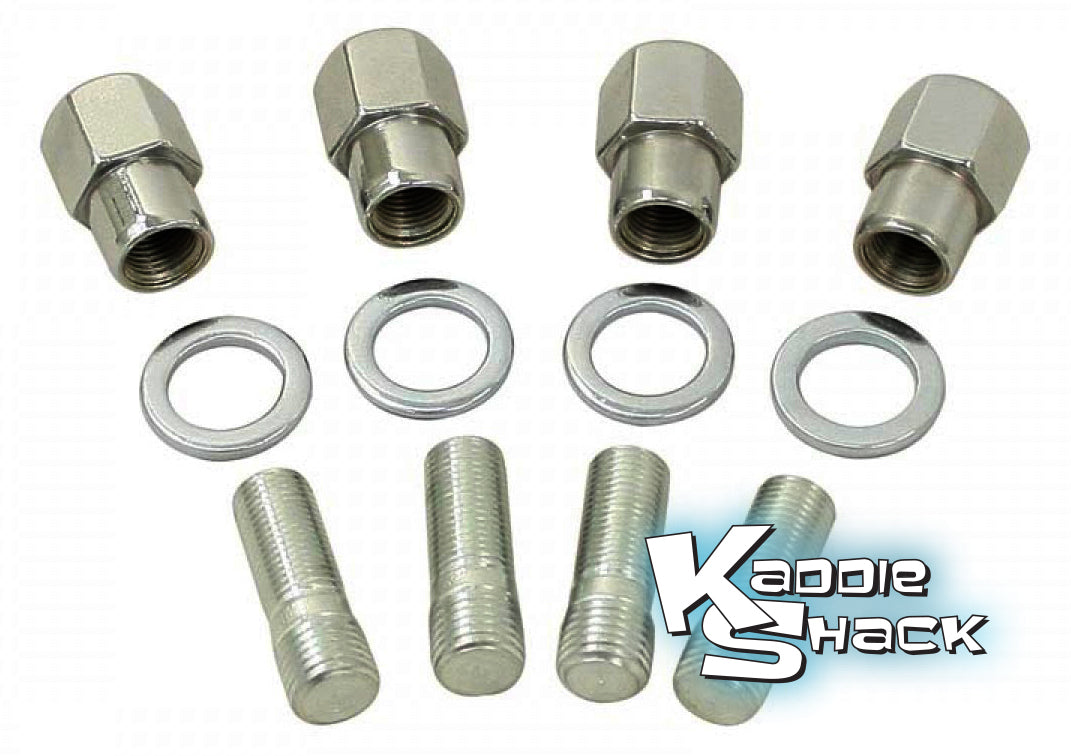 Wheel Stud, Nut, & Washer Kit For Mag Wheels - 14mm Pack/4