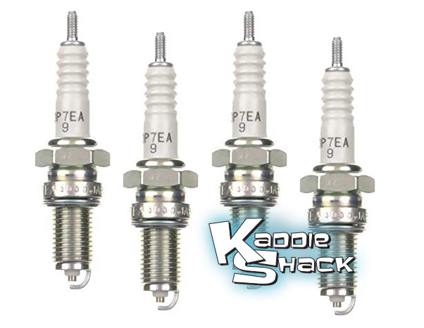 NGK DP7EA-9 12mm Long-Reach (3/4") Spark Plugs, Pack of 4