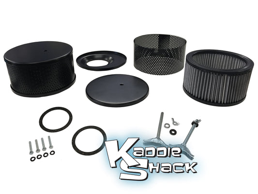 "Old School" Vintage Style Air Cleaners, Black/Black