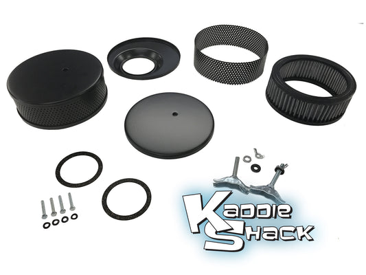 Low Profile "Old School" Style Air Cleaners, Black/Black