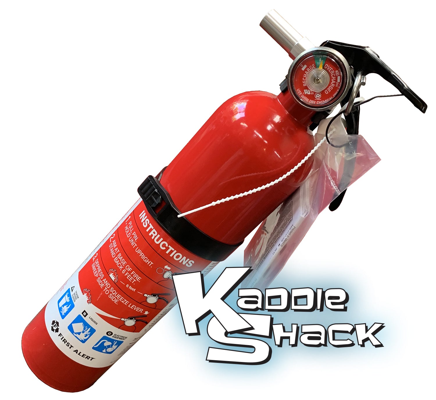 Fire Extinguisher with Mounting Bracket, Meets DOT Requirements Kaddie Shack