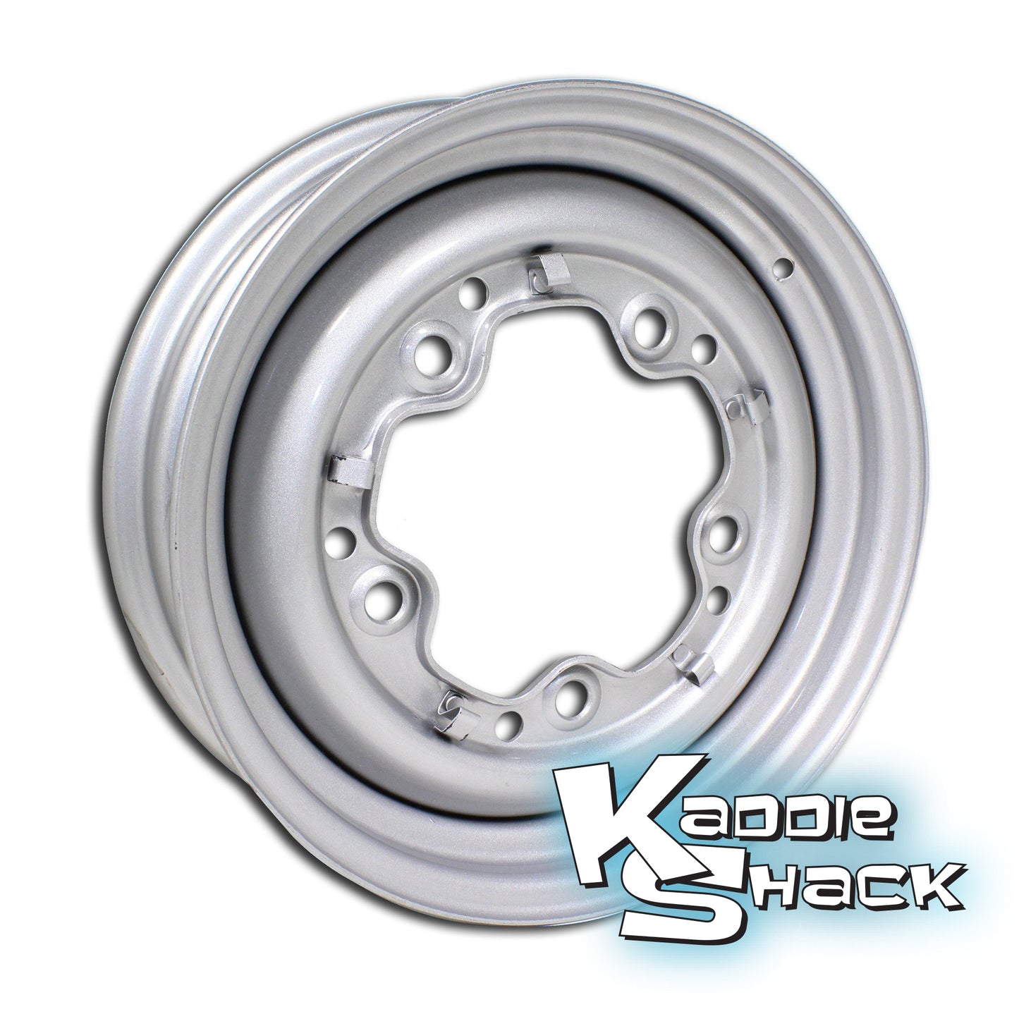 Stock 5-Lug Steel Wheel, Silver Metallic, 4.5" Smoothie Style