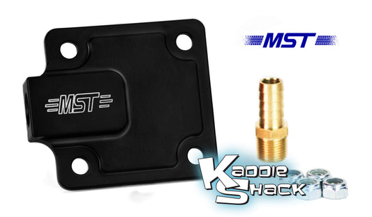 MST Billet Aluminum Full Flow Oil Pump Cover Plate, Black