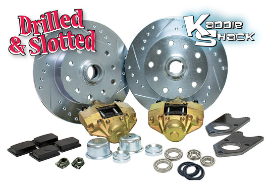 Bolt-On LP Disc Brake Kit, Porsche/Chevy, Drilled & Slotted