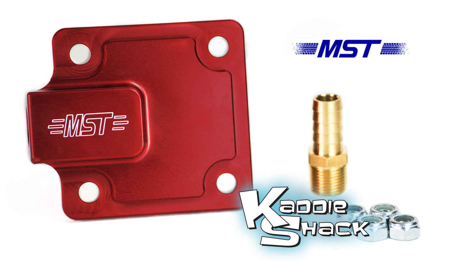 MST Billet Aluminum Full Flow Oil Pump Cover Plate, Red
