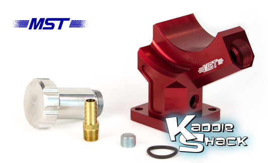 MST CNC-Machined Billet Aluminum Alternator Stand, Red