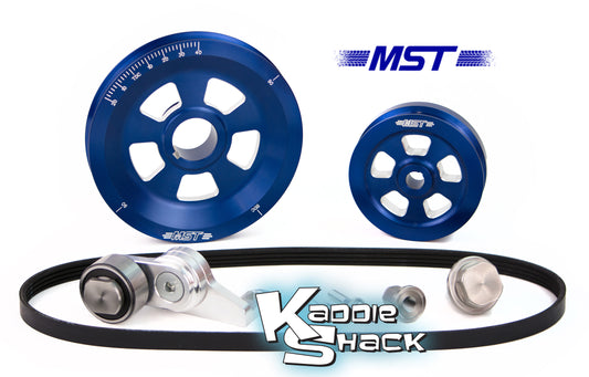 MST Renegade Serpentine Belt Pulley System, Blue Anodized