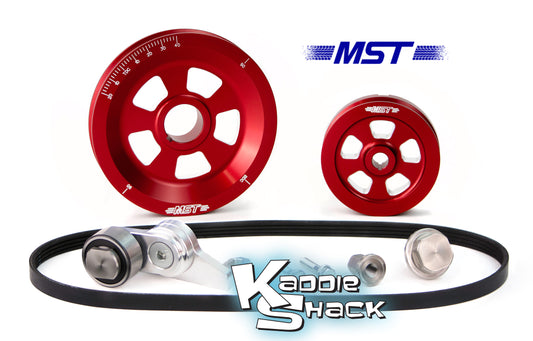 MST Renegade Serpentine Belt Pulley System, Red Anodized