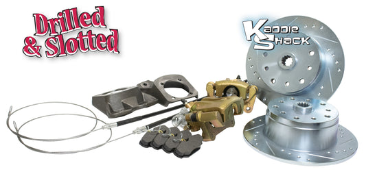 DELUXE Rear Disc Brakes '73-'79, Porsche/Chev, Drilled & Slotted