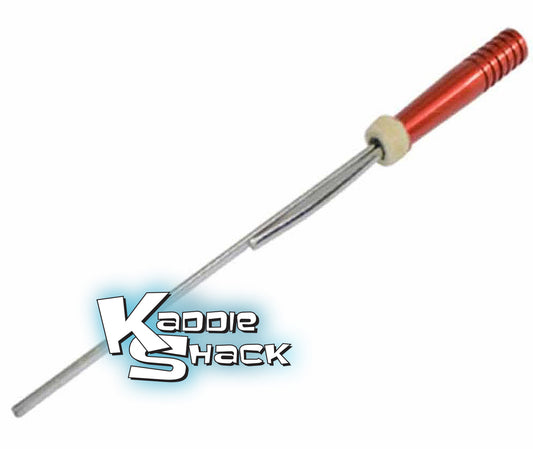 Billet Aluminum Stock Length Dipstick, Red Anodized