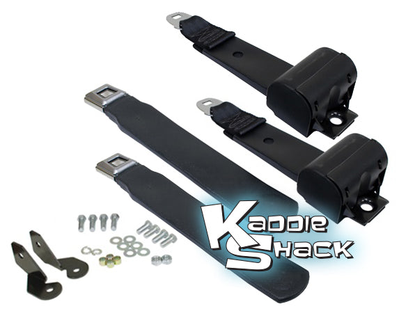 Retractable 2-Point Seat Belts, Lap Belt Style, Pair