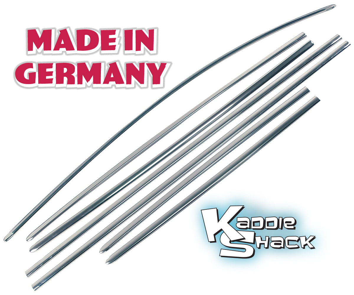 German Exterior Body Moldings, Complete Set, '73-'78 Std Bug