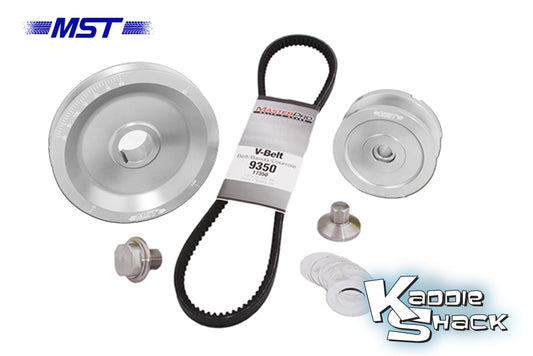 MST Solid V-Belt Pulley System, Aluminum Finish