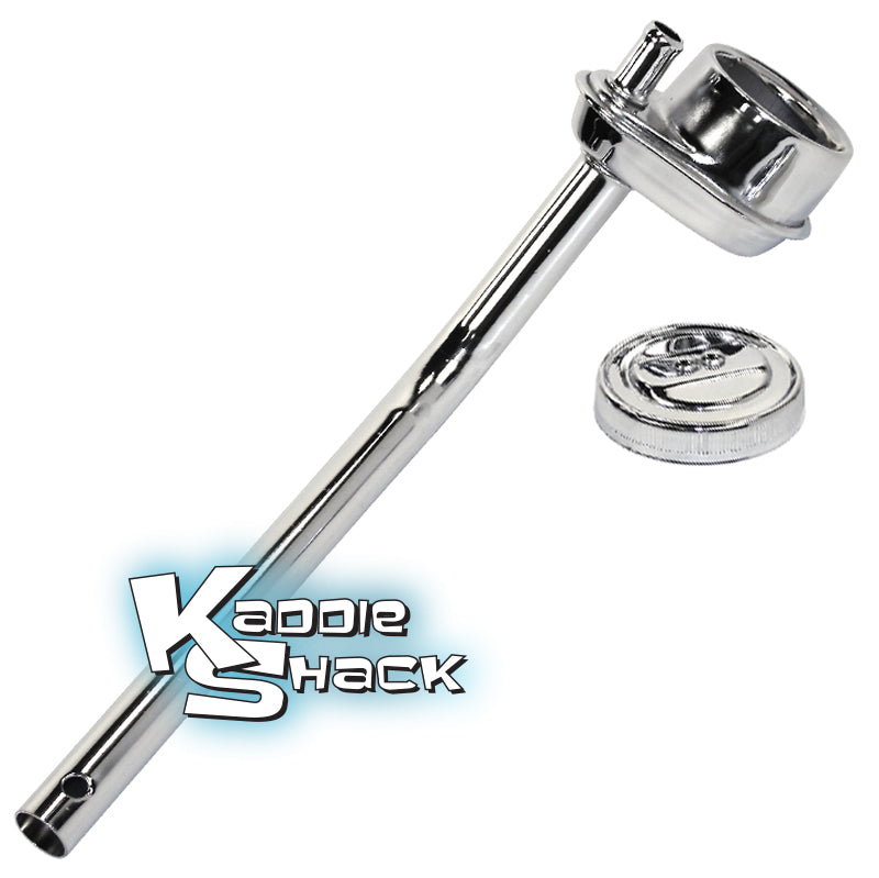 Chrome Stock Style Oil Filler w/Vent & Downspout